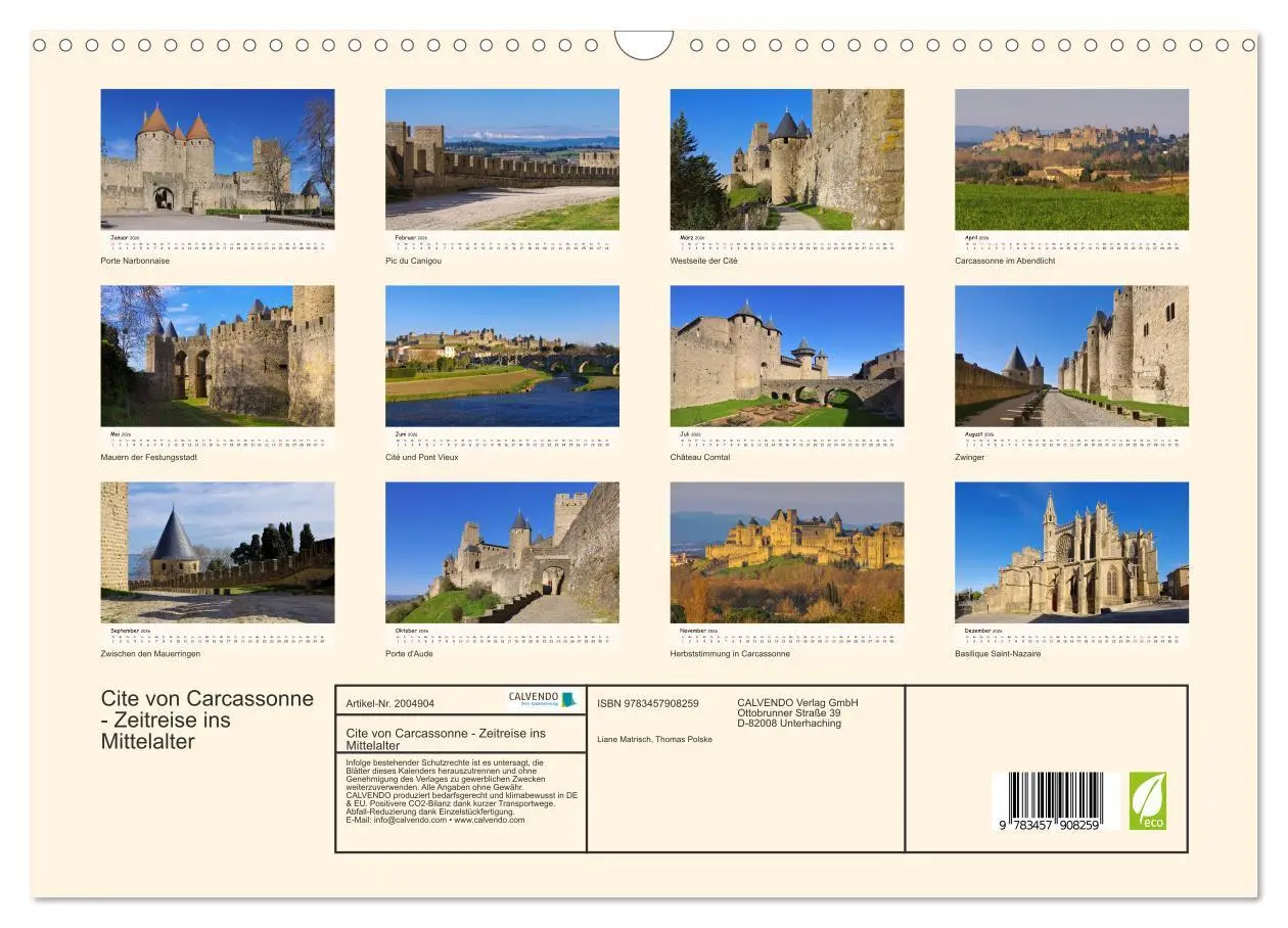 Bild: 9783457908259 | Cite von Carcassonne - Zeitreise ins Mittelalter (Wandkalender 2026...