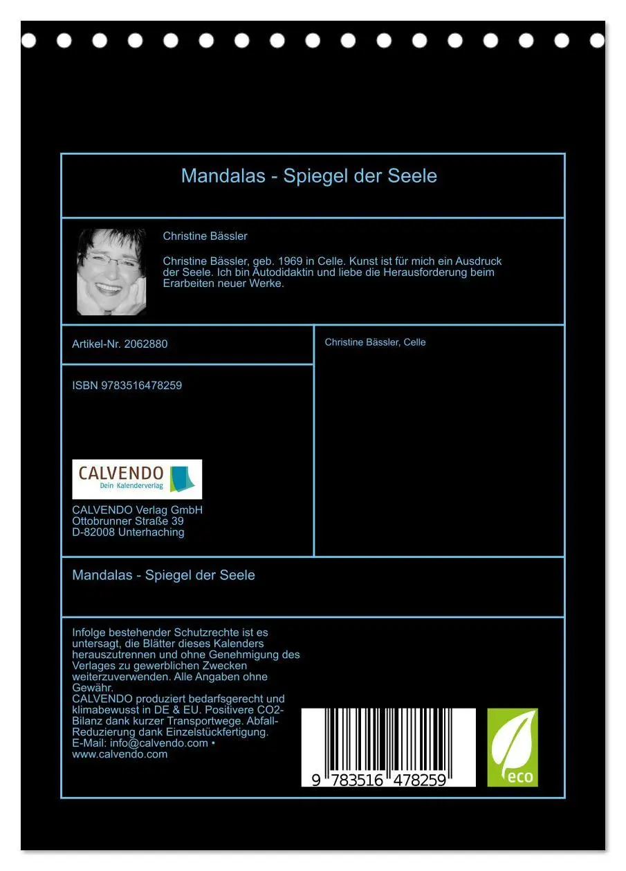 Bild: 9783516478259 | Mandalas - Spiegel der Seele (Tischkalender 2026 DIN A5 hoch),...