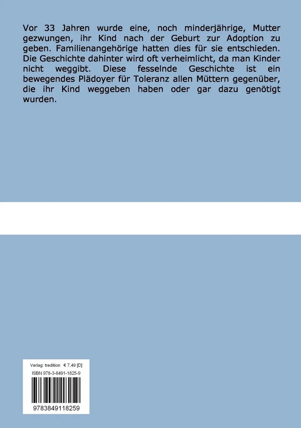 Rückseite: 9783849118259 | Traumkind | Mein unbekannter Sohn | Anna Marin | Taschenbuch | 60 S.