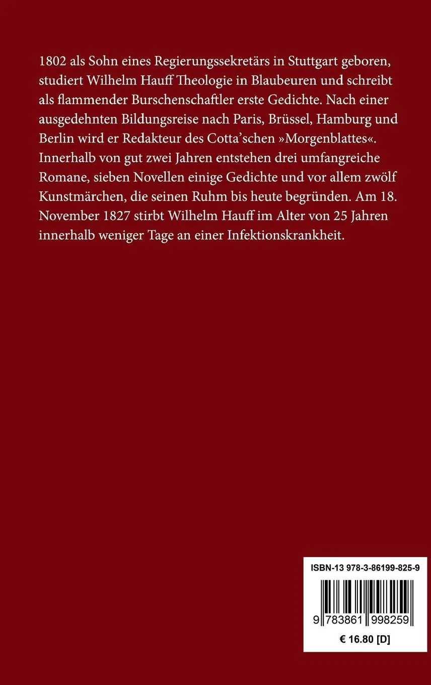 Rückseite: 9783861998259 | Phantasien im Bremer Ratskeller | Wilhelm Hauff | Buch | 52 S. | 2016