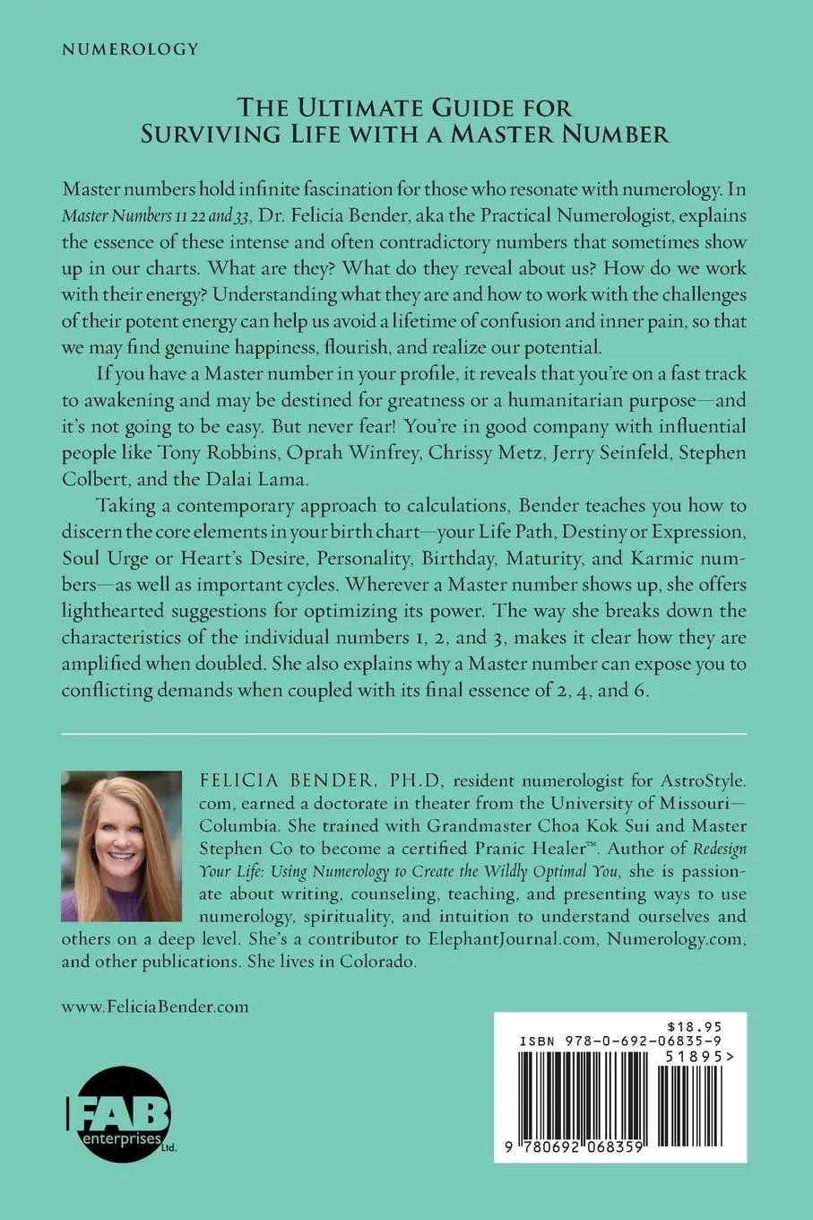 Rückseite: 9780692068359 | Master Numbers 11, 22, 33 | The Ultimate Guide | Felicia Bender | Buch