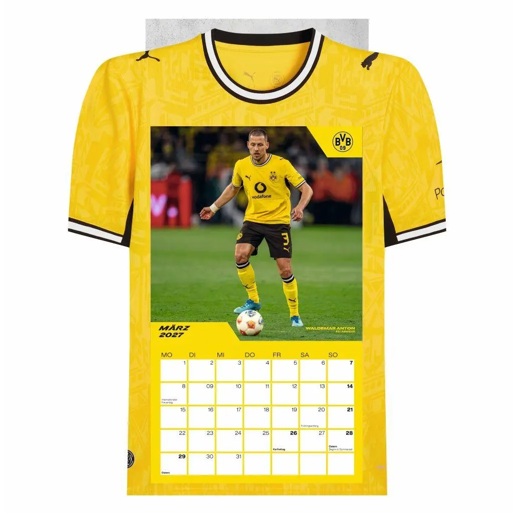 Bild: 9783756418459 | BVB Trikotkalender 2027 | Heye | Kalender | Bundesliga Kalender Heye