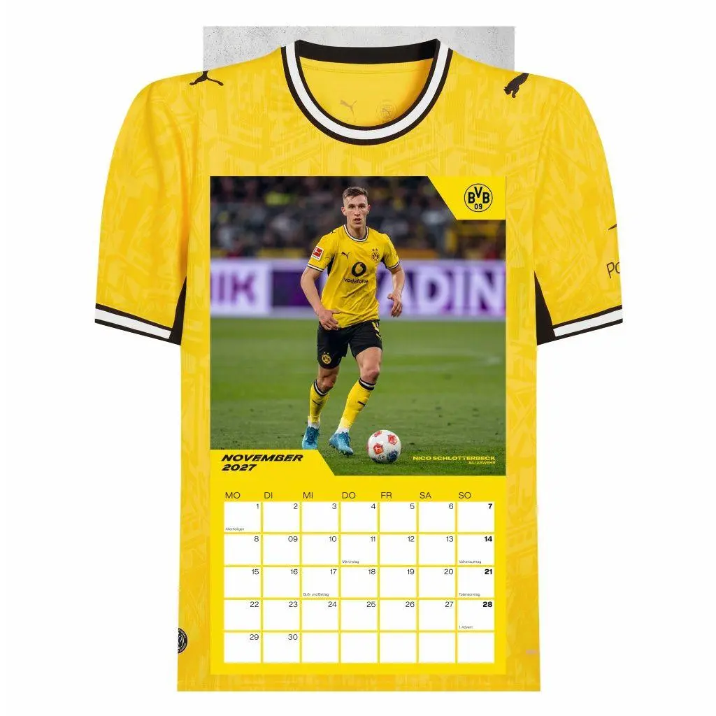 Bild: 9783756418459 | BVB Trikotkalender 2027 | Heye | Kalender | Bundesliga Kalender Heye