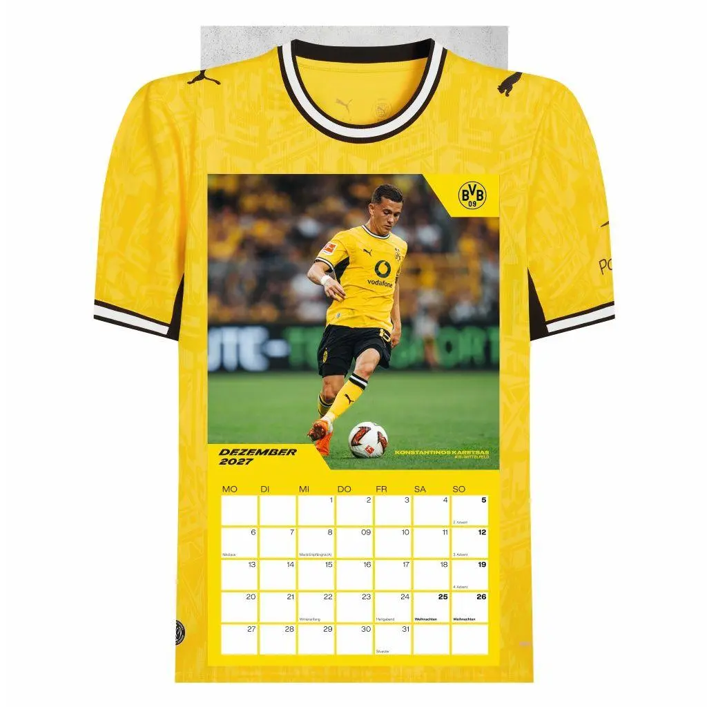 Bild: 9783756418459 | BVB Trikotkalender 2027 | Heye | Kalender | Bundesliga Kalender Heye