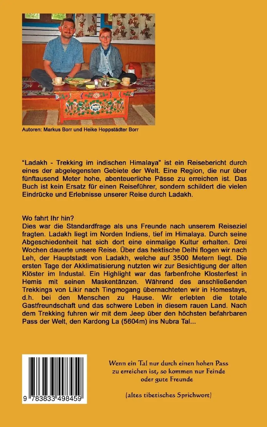 Rückseite: 9783833498459 | Ladakh | Trekking im indischen Himalaya | Markus Borr (u. a.) | Buch