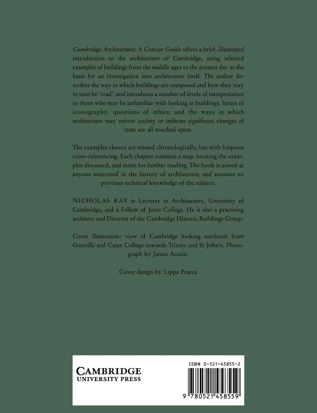 Rückseite: 9780521458559 | Cambridge Architecture | A Concise Guide | Ray Nicholas (u. a.) | Buch