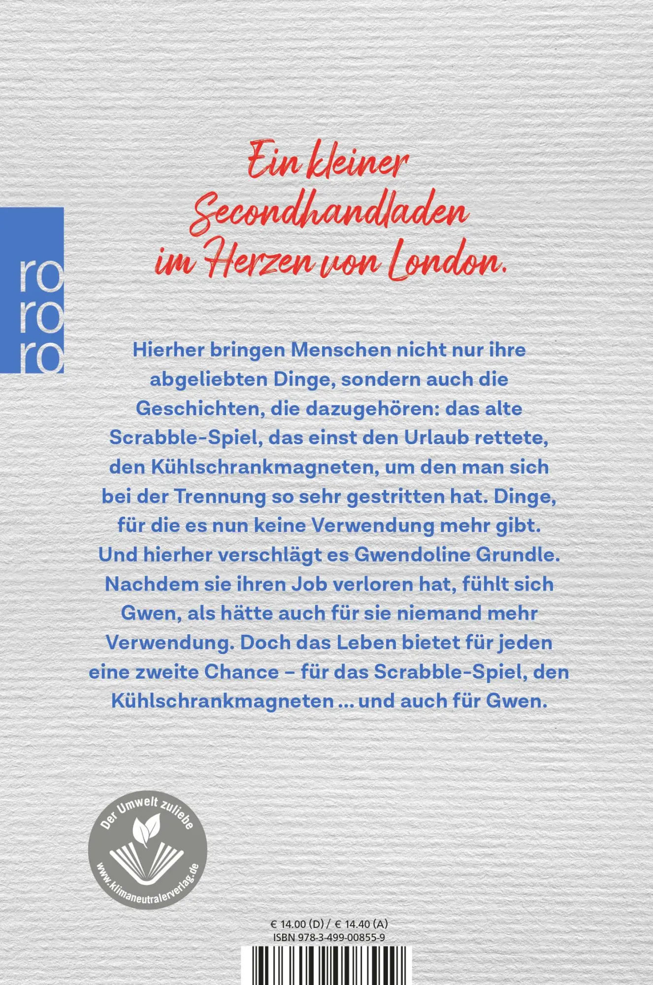 Rückseite: 9783499008559 | Ein Ort für Herzensdinge | Lauren Bravo | Taschenbuch | 494 S. | 2023