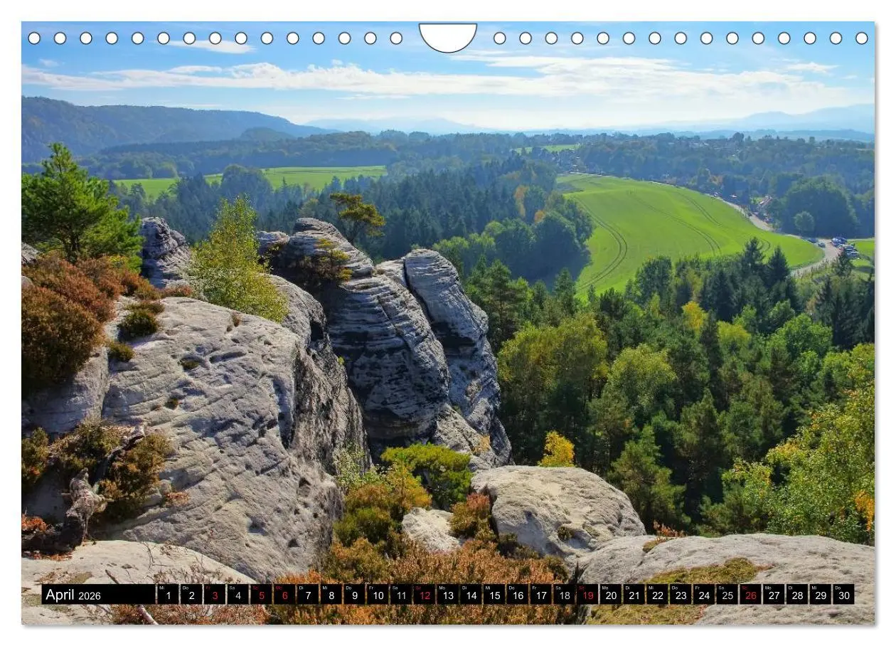 Bild: 9783516138559 | Elbsandsteingebirge (Wandkalender 2026 DIN A4 quer), CALVENDO...