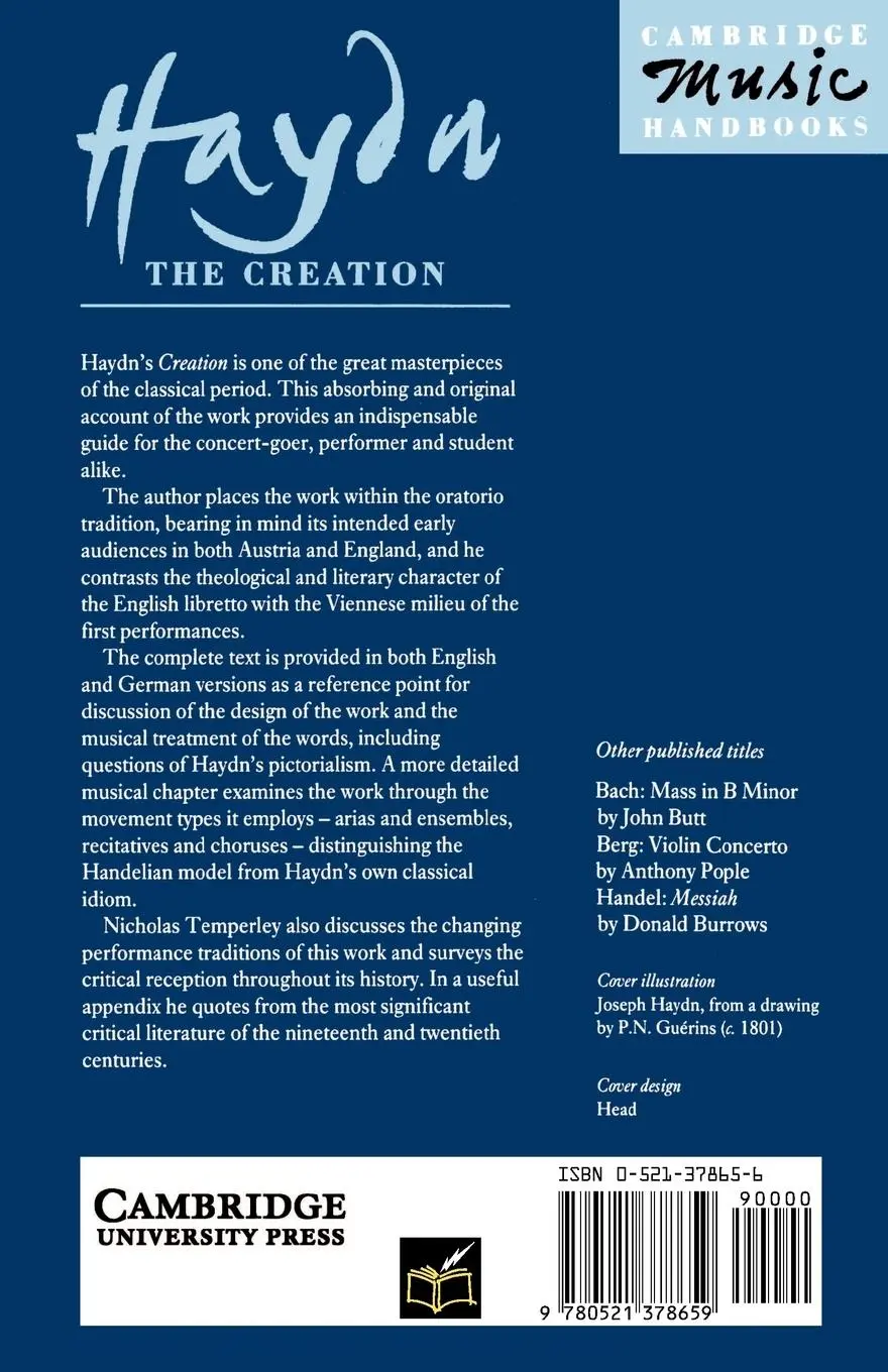 Rückseite: 9780521378659 | Haydn, the Creation | Nicholas Temperley | Taschenbuch | Englisch