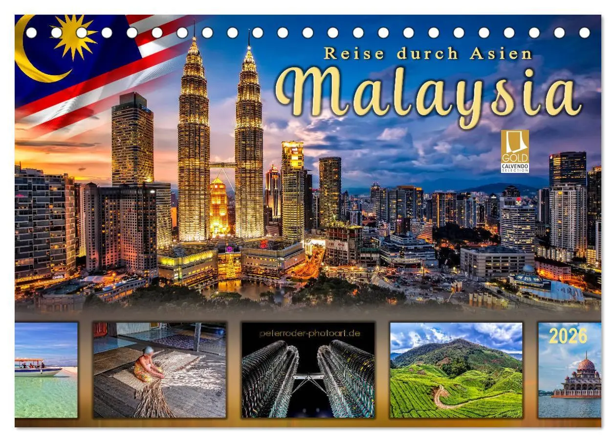 Cover: 9783457898659 | Reise durch Asien - Malaysia (Tischkalender 2026 DIN A5 quer),...