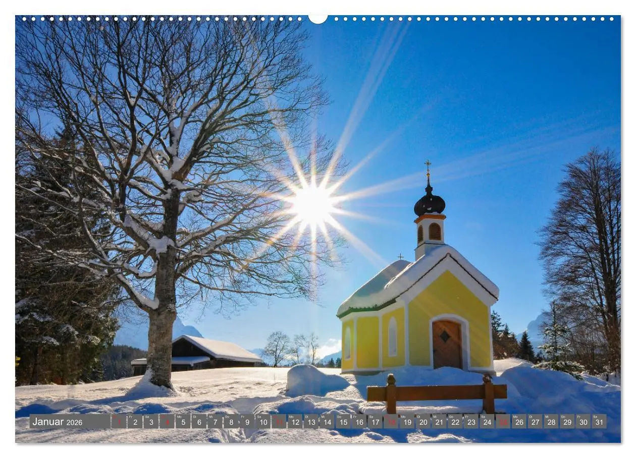 Bild: 9783516128659 | Kirchen und Kapellen in Bayern (Wandkalender 2026 DIN A2 quer),...