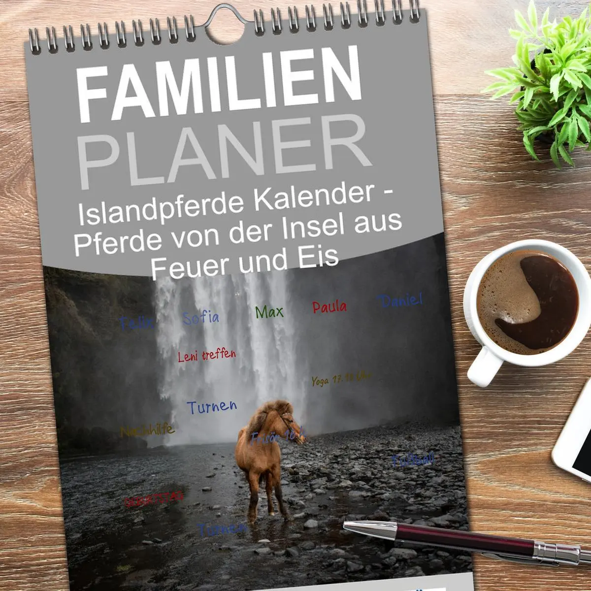 Bild: 9783516508659 | Familienplaner 2026 - Islandpferde Kalender - Pferde von der Insel...