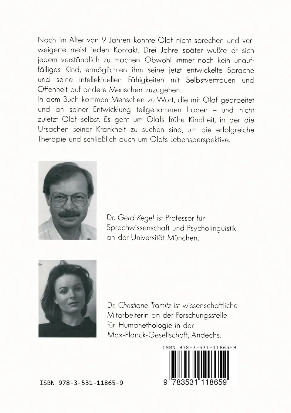 Rückseite: 9783531118659 | Olaf - Kind ohne Sprache | Die Geschichte einer erfolgreichen Therapie