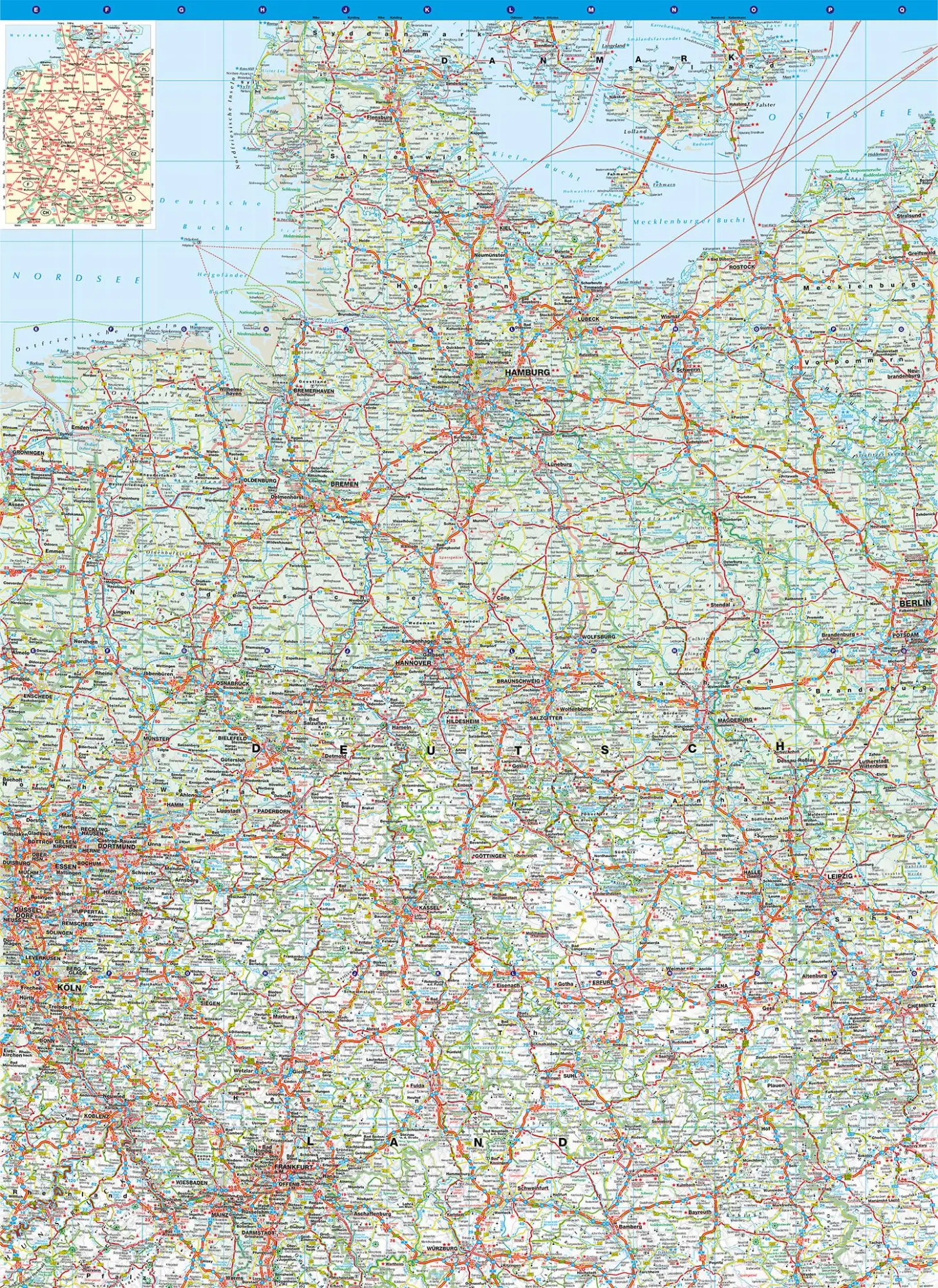 Bild: 9783827918659 | Falk Länderkarte Falkfaltung Deutschland 1:650.000 | (Land-)Karte
