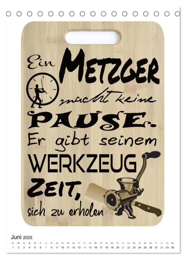 Bild: 9783435938759 | Metzger-Sprüche (Tischkalender 2025 DIN A5 hoch), CALVENDO...