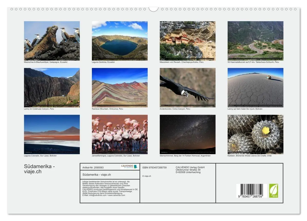 Bild: 9783457268759 | Südamerika - viaje.ch (hochwertiger Premium Wandkalender 2026 DIN...