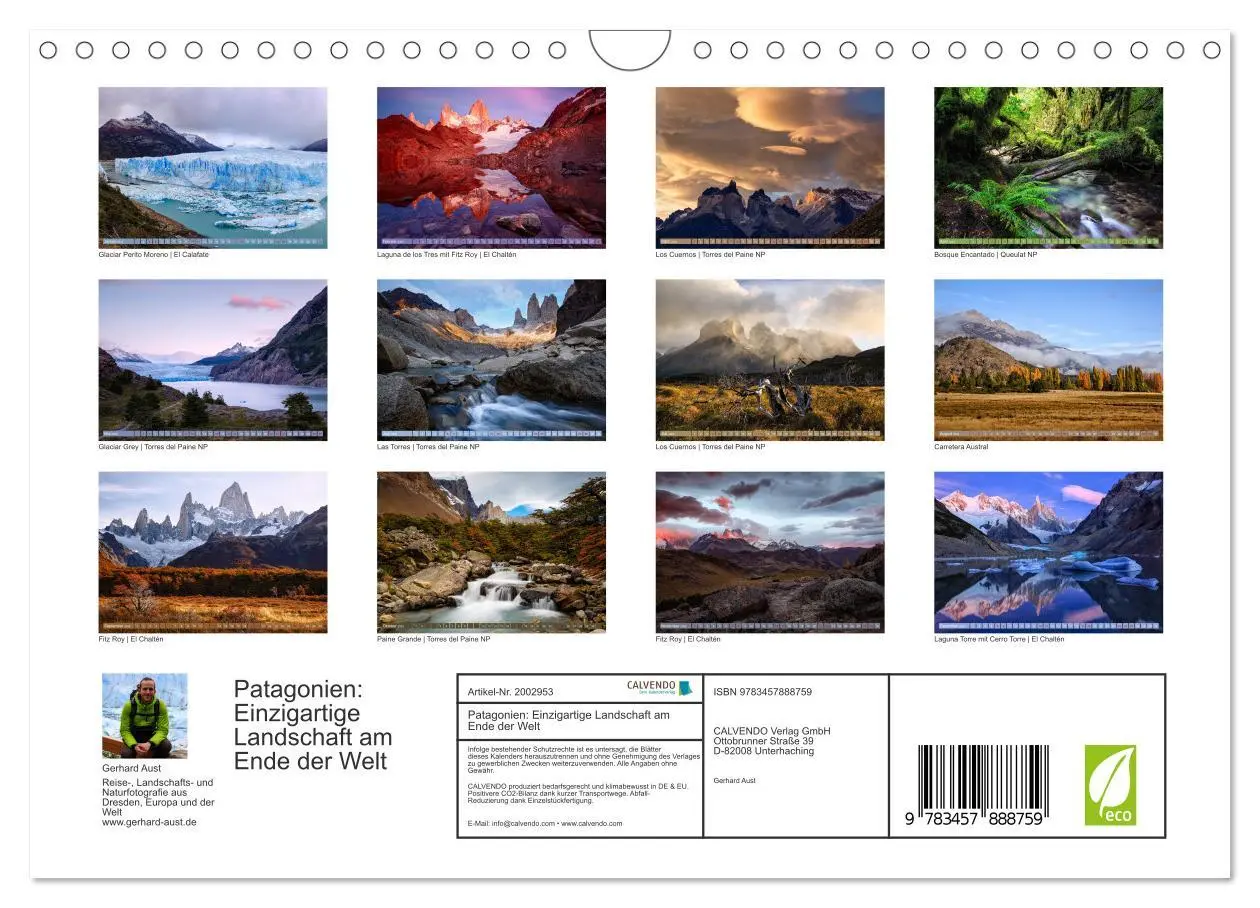 Bild: 9783457888759 | Patagonien: Einzigartige Landschaft am Ende der Welt (Wandkalender...