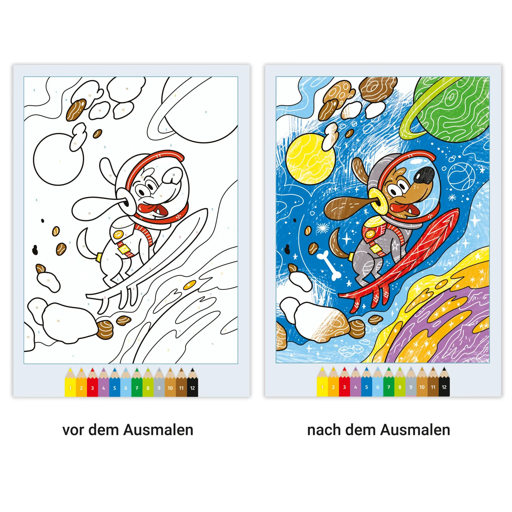 Bild: 9783473488759 | CreArt Malen nach Zahlen ab 5 - Zauberpapier: Weltraum | Manuel Kilger