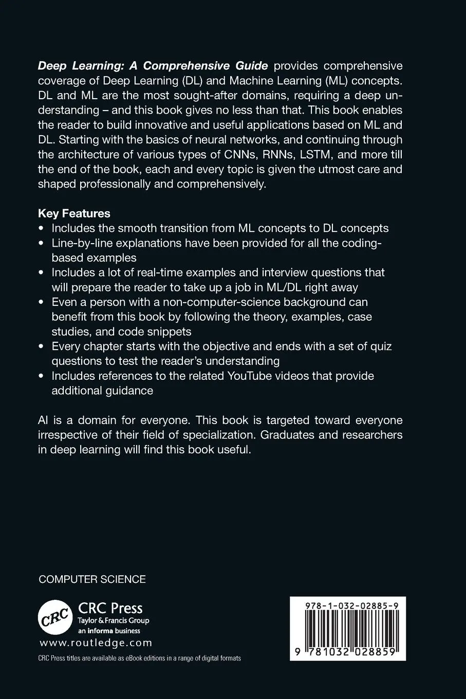 Rückseite: 9781032028859 | Deep Learning | A Comprehensive Guide | Shriram K Vasudevan (u. a.)