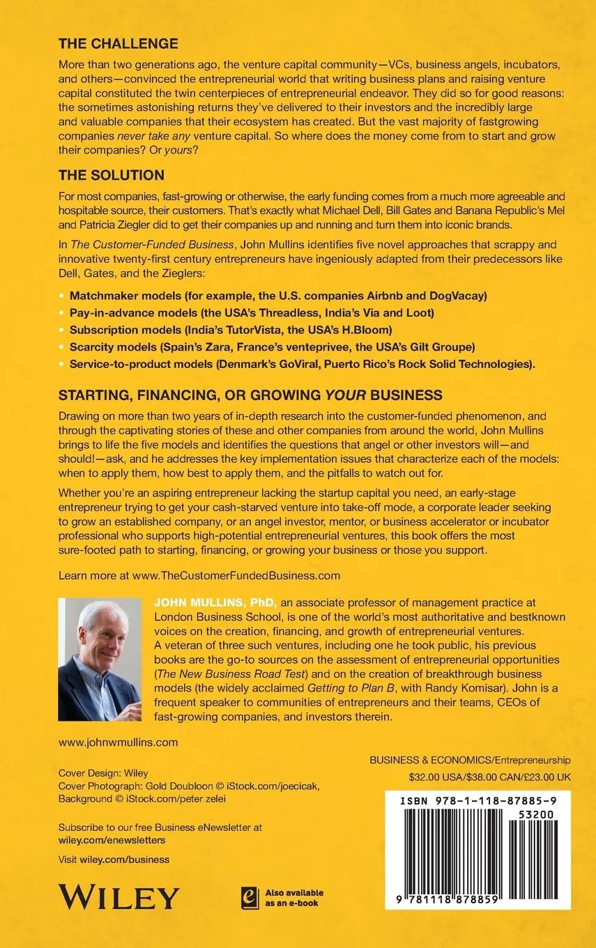 Rückseite: 9781118878859 | The Customer-Funded Business | John Mullins | Buch | Englisch | 2014