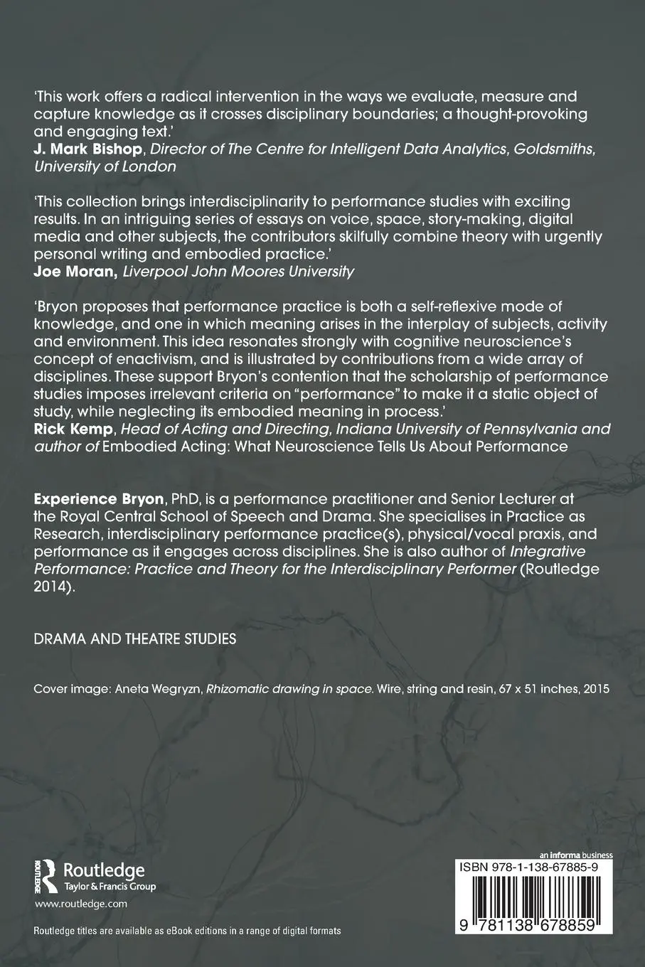 Rückseite: 9781138678859 | Performing Interdisciplinarity | Experience Bryon | Taschenbuch | 2017