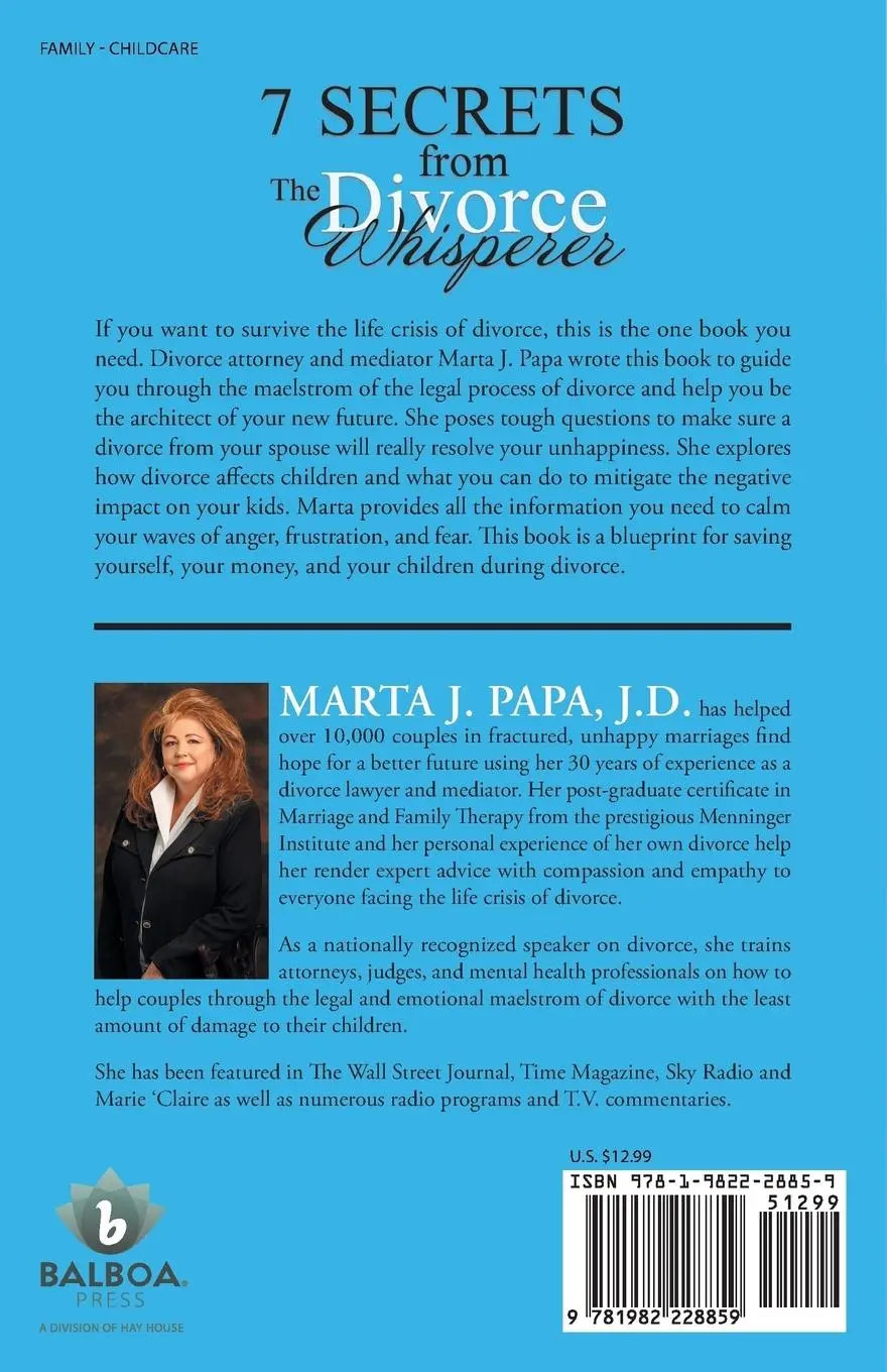 Rückseite: 9781982228859 | 7 Secrets from the Divorce Whisperer | Marta J. Papa J. D. | Buch