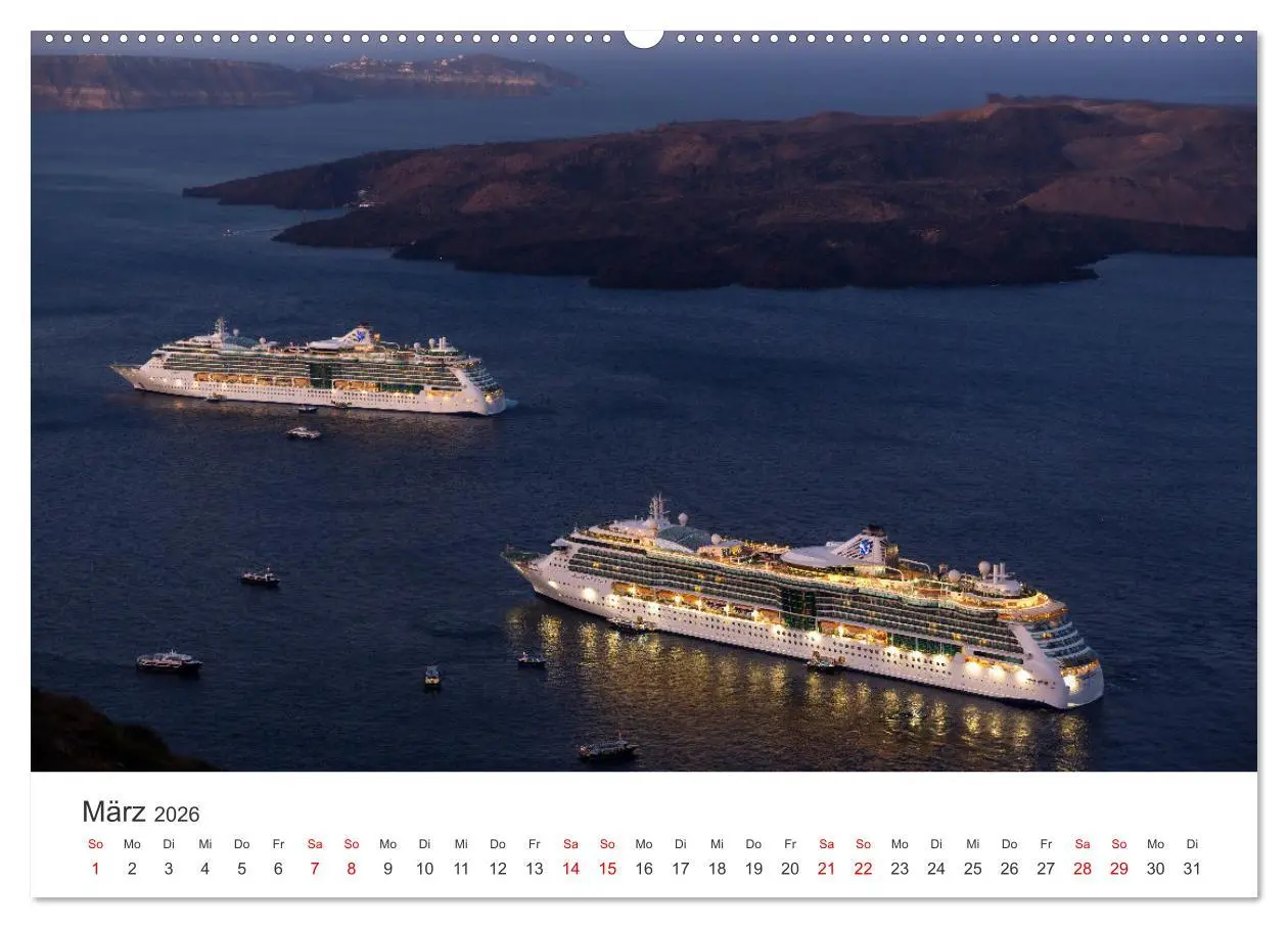 Bild: 9783457638859 | Santorini Fira &amp; Firostefani (Wandkalender 2026 DIN A2 quer),...