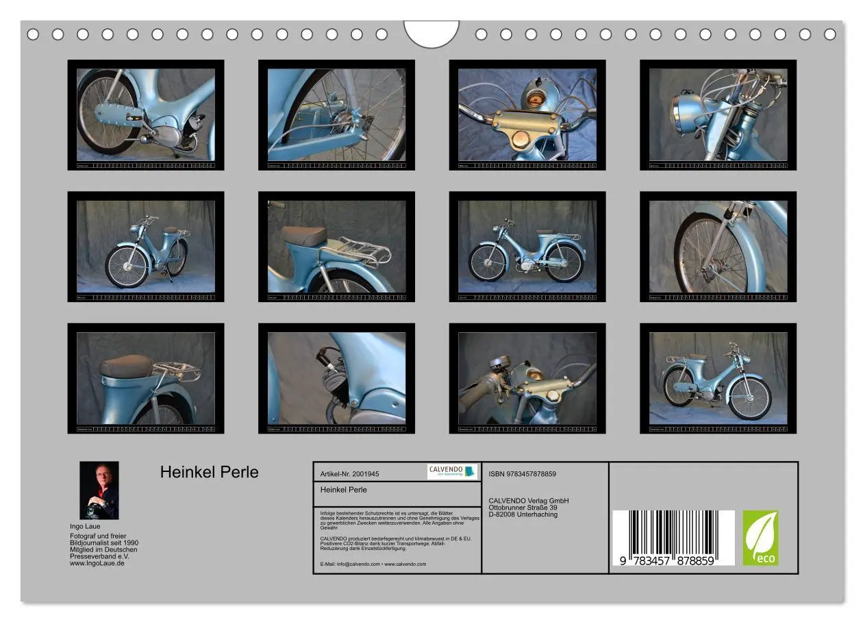 Bild: 9783457878859 | Heinkel Perle (Wandkalender 2026 DIN A4 quer), CALVENDO Monatskalender