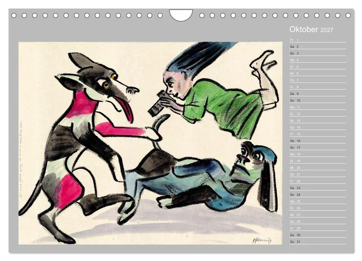 Bild: 9783594018859 | Wolf-Dieter Pfenning - 12 Monate auf Papier (Wandkalender 2027 DIN...
