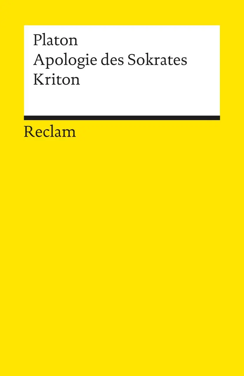 Cover: 9783150008959 | Apologie des Sokrates. Kriton | Platon | Taschenbuch | 96 S. | Deutsch