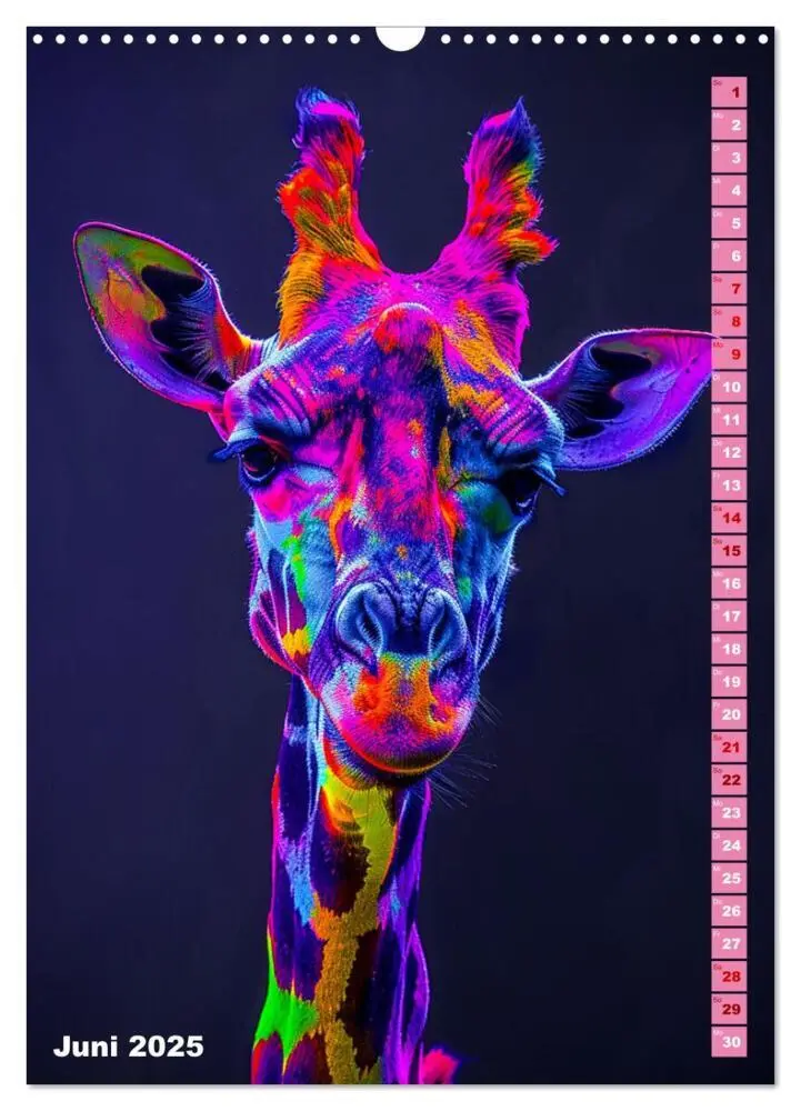 Bild: 9783383828959 | Farbenpracht - Bunte Tierporträts (Wandkalender 2025 DIN A3 hoch),...