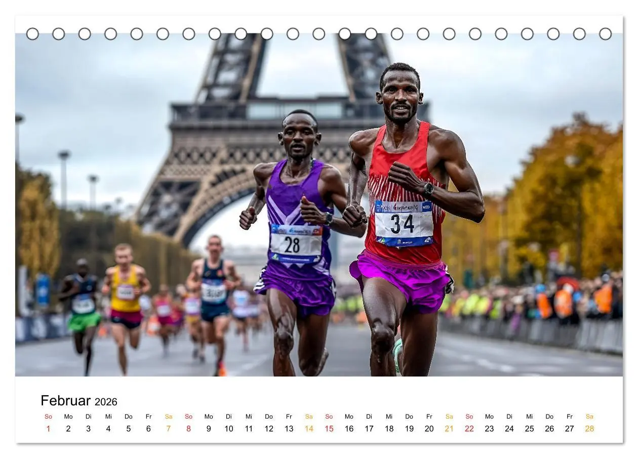 Bild: 9783457318959 | Marathon Power (Tischkalender 2026 DIN A5 quer), CALVENDO...
