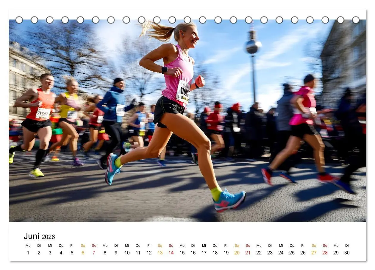 Bild: 9783457318959 | Marathon Power (Tischkalender 2026 DIN A5 quer), CALVENDO...
