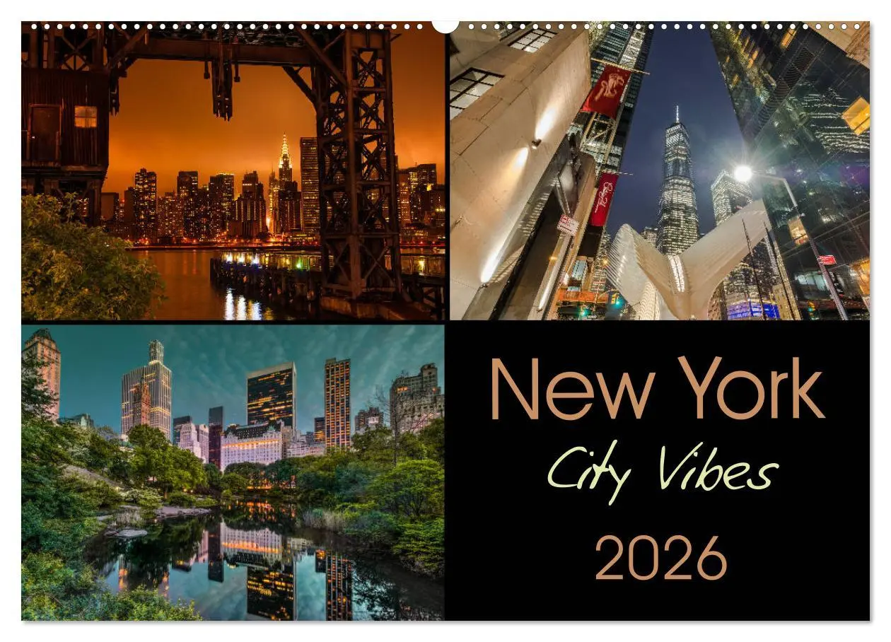 Cover: 9783457938959 | New York City Vibes (Wandkalender 2026 DIN A2 quer), CALVENDO...