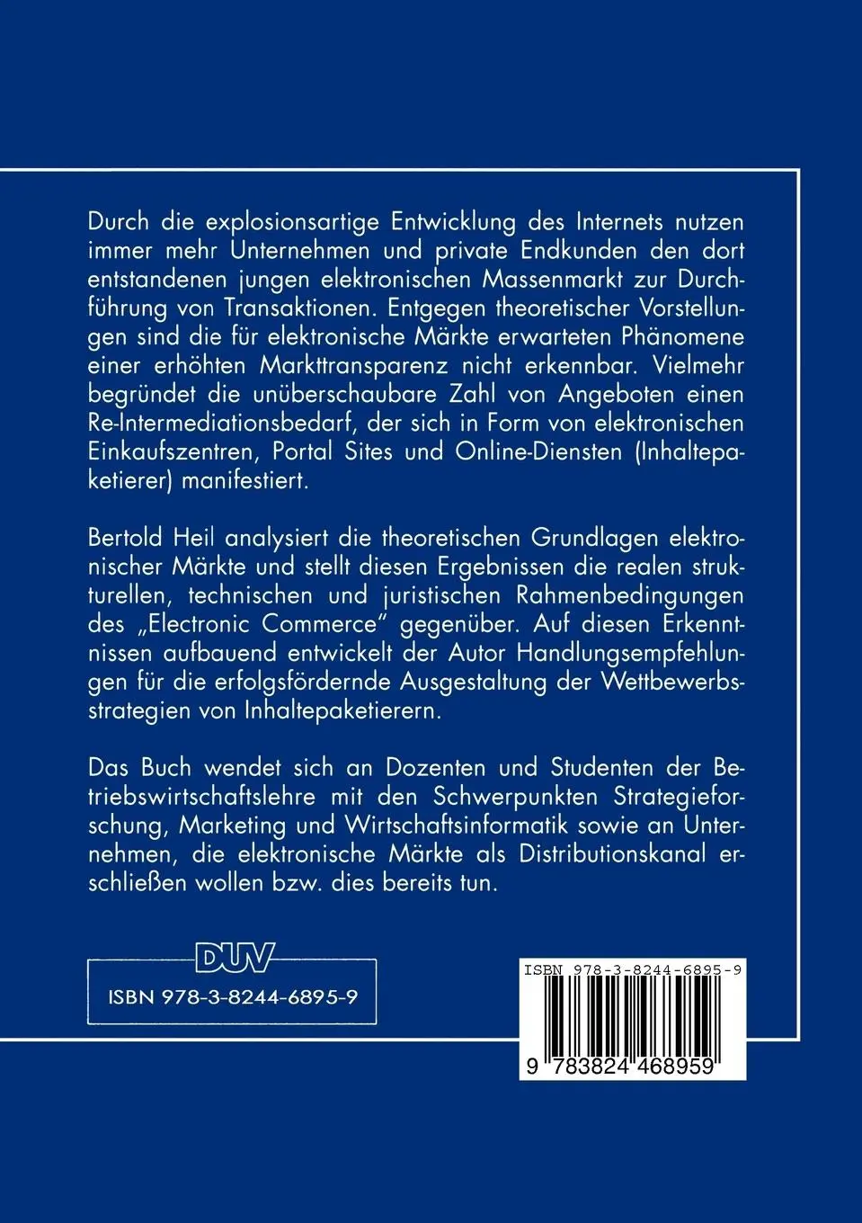 Rückseite: 9783824468959 | Online-Dienste, Portal Sites und elektronische Einkaufszentren | Heil