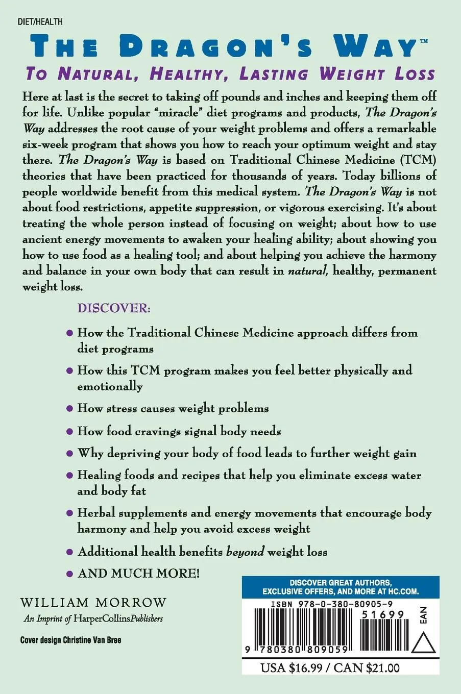 Rückseite: 9780380809059 | Tcm: A Natural Guide to Weight Loss That Lasts | Nan Lu (u. a.) | Buch