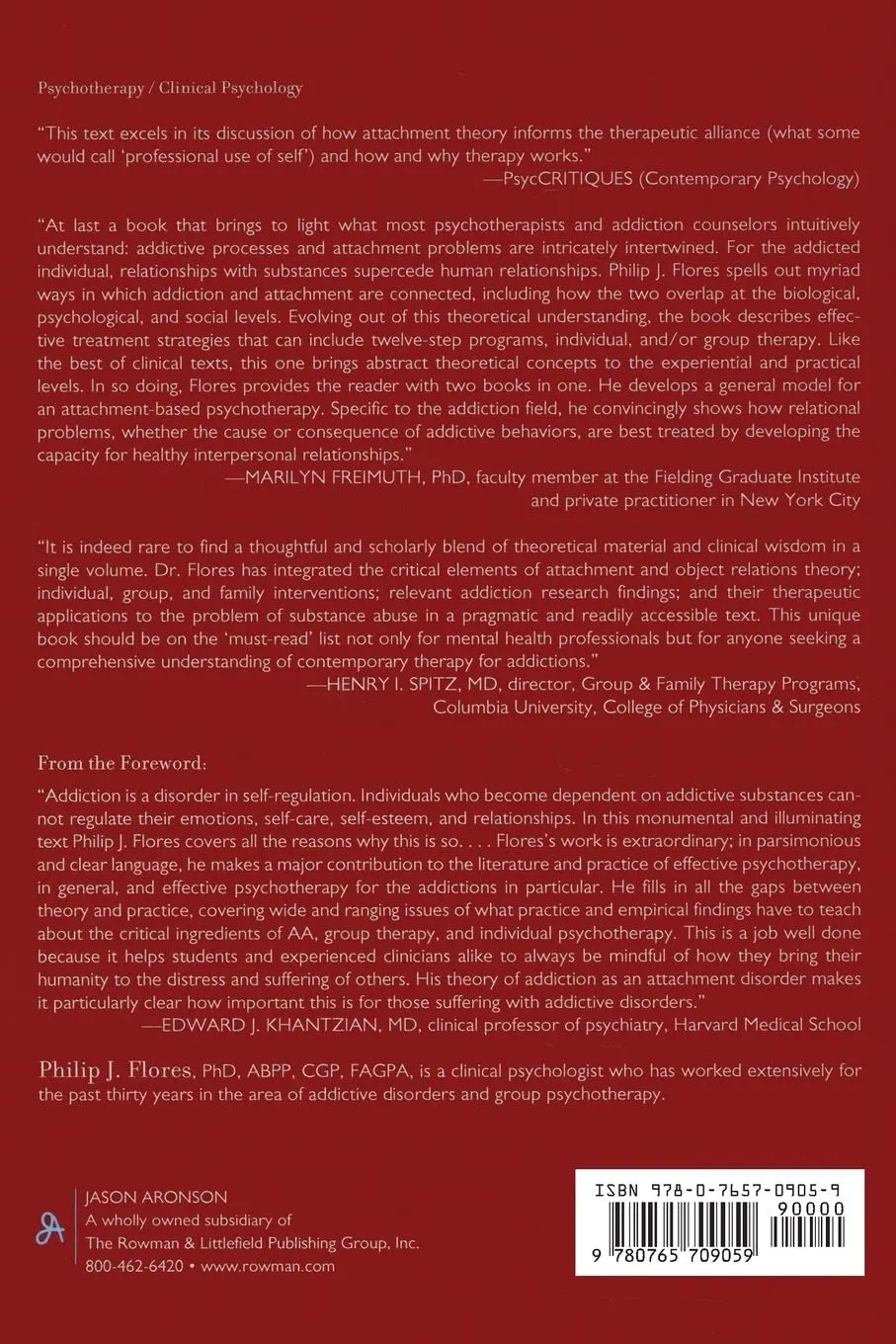 Rückseite: 9780765709059 | Addiction as an Attachment Disorder | Philip J. Flores | Taschenbuch