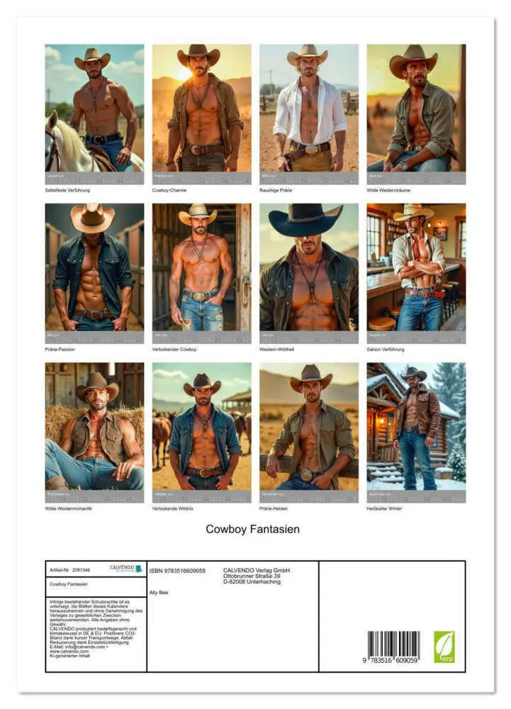 Bild: 9783516609059 | Cowboy Fantasien (Wandkalender 2026 DIN A3 hoch), CALVENDO...