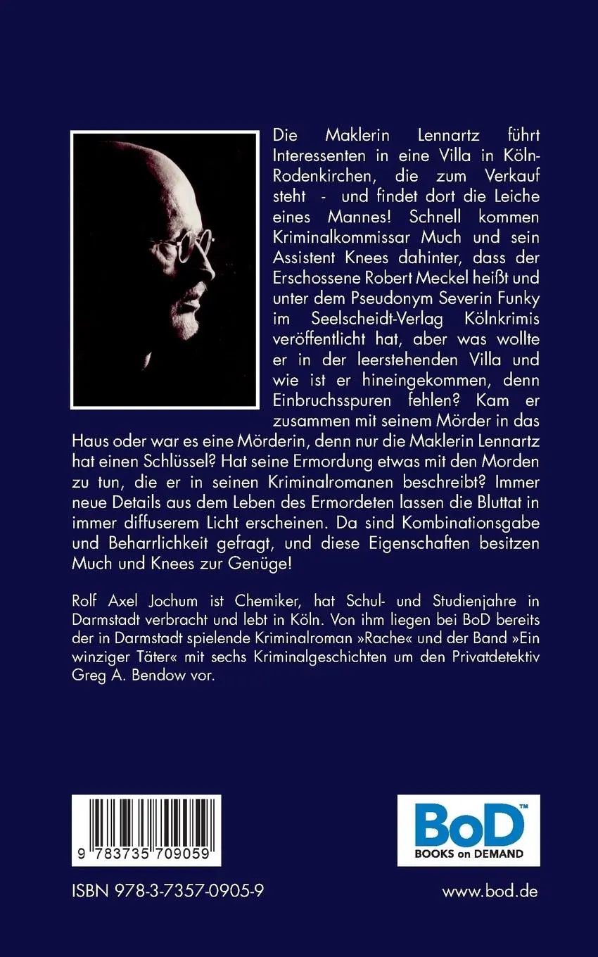Rückseite: 9783735709059 | Tinte, Blut und Kölsch | Kölnkrimi | Rolf Axel Jochum | Taschenbuch