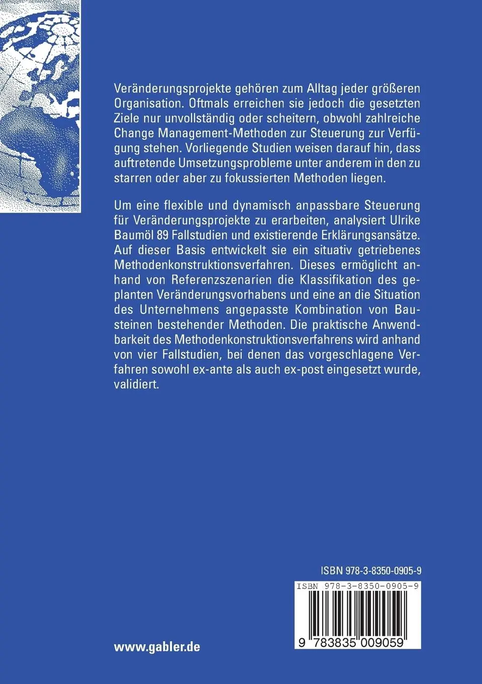 Rückseite: 9783835009059 | Change Management in Organisationen | Ulrike Baumöl | Taschenbuch