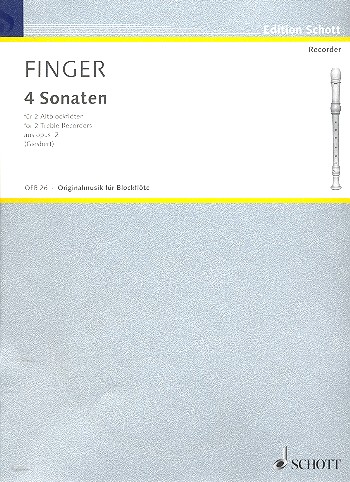 Cover: 9790001099059 | Sonaten(4) | Gottfried Finger | Buch | 1986 | Schott Music