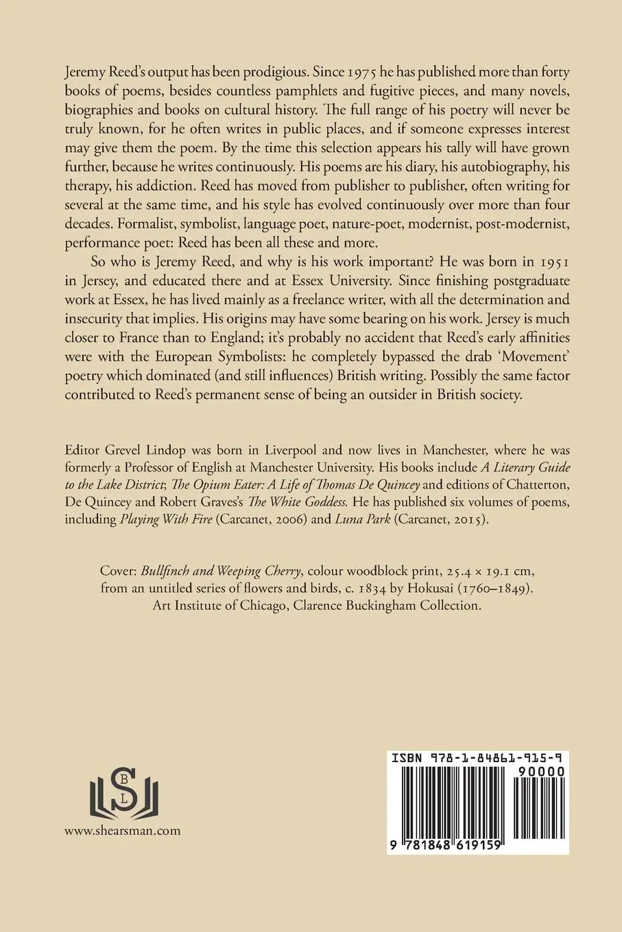 Rückseite: 9781848619159 | Collusive Strangers | New Selected Poems | Jeremy Reed | Taschenbuch