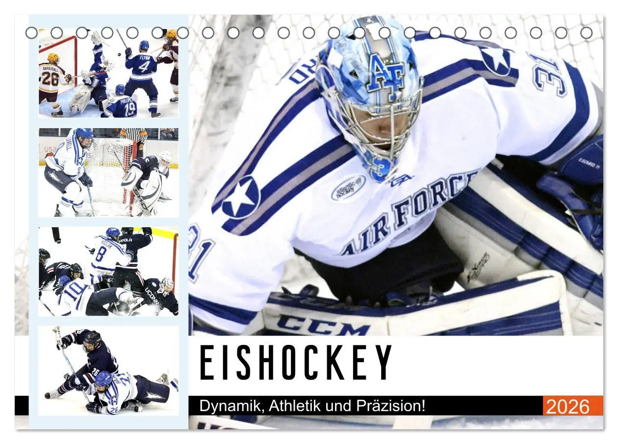 Cover: 9783457749159 | Eishockey. Dynamik, Athletik und Präzision! (Tischkalender 2026 DIN...