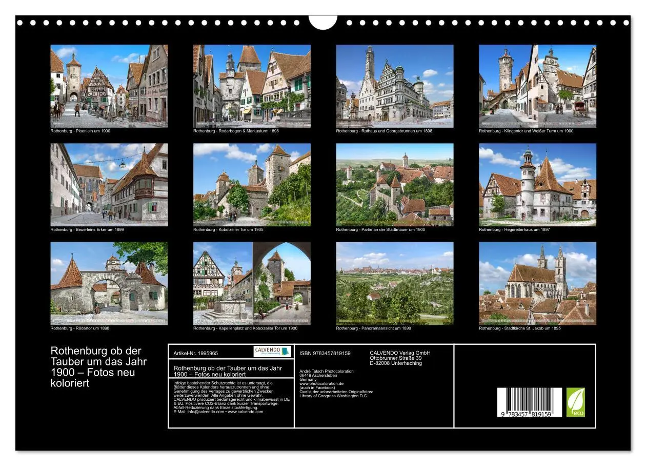 Bild: 9783457819159 | Rothenburg ob der Tauber um das Jahr 1900 - Fotos neu koloriert...