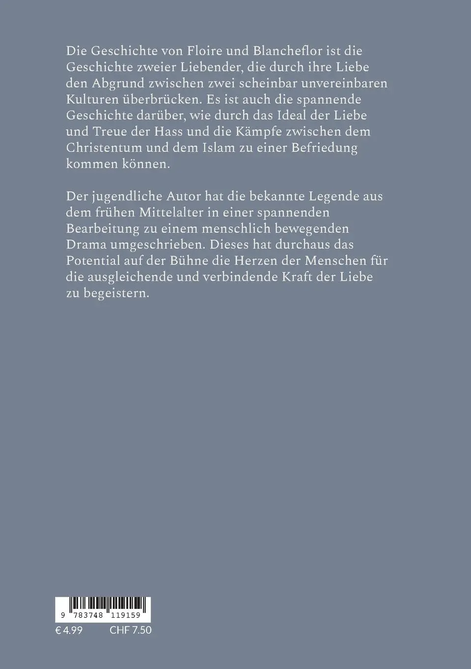 Rückseite: 9783748119159 | Floire und Blancheflor | Anselm Edrich | Taschenbuch | 58 S. | Deutsch
