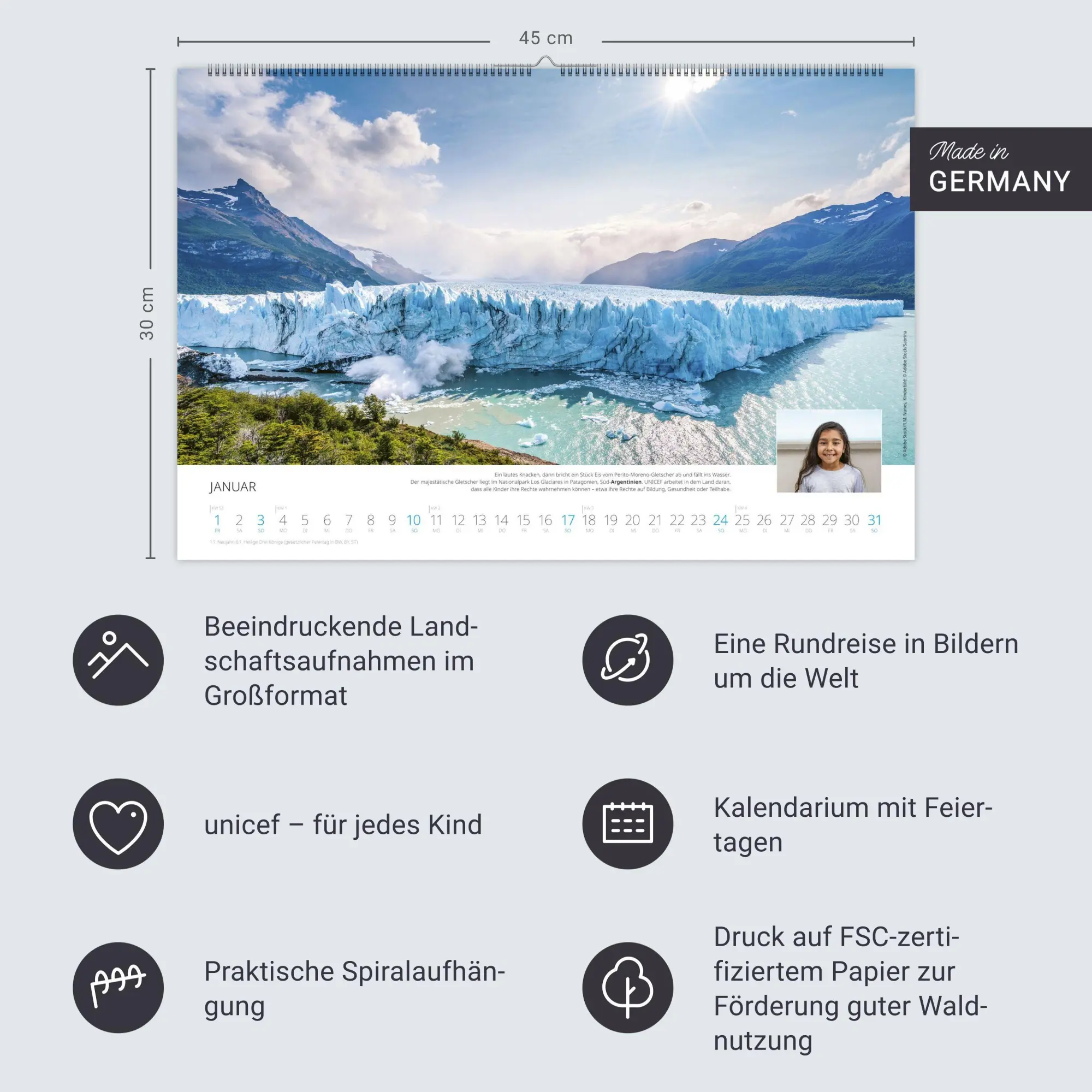 Bild: 9783756419159 | Unicef Posterkalender 2027 | Kalender | 14 S. | Deutsch | 2027 | Heye