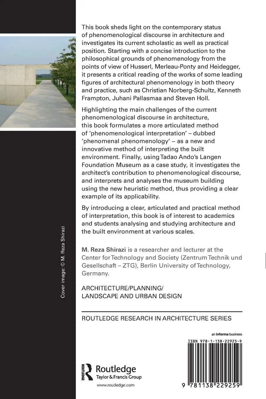 Rückseite: 9781138229259 | Towards an Articulated Phenomenological Interpretation of Architecture