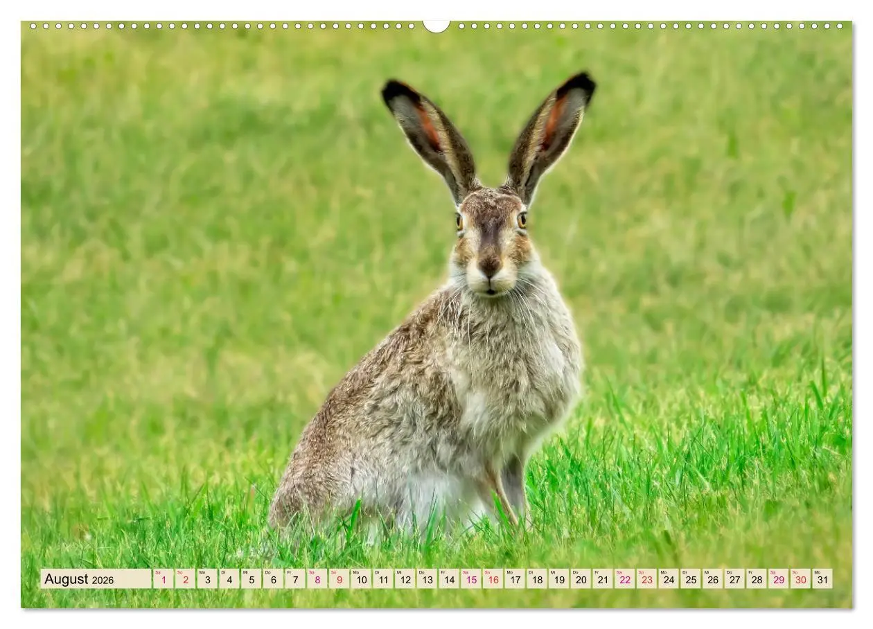 Bild: 9783457729359 | Feldhasen und Kaninchen (Wandkalender 2026 DIN A2 quer), CALVENDO...