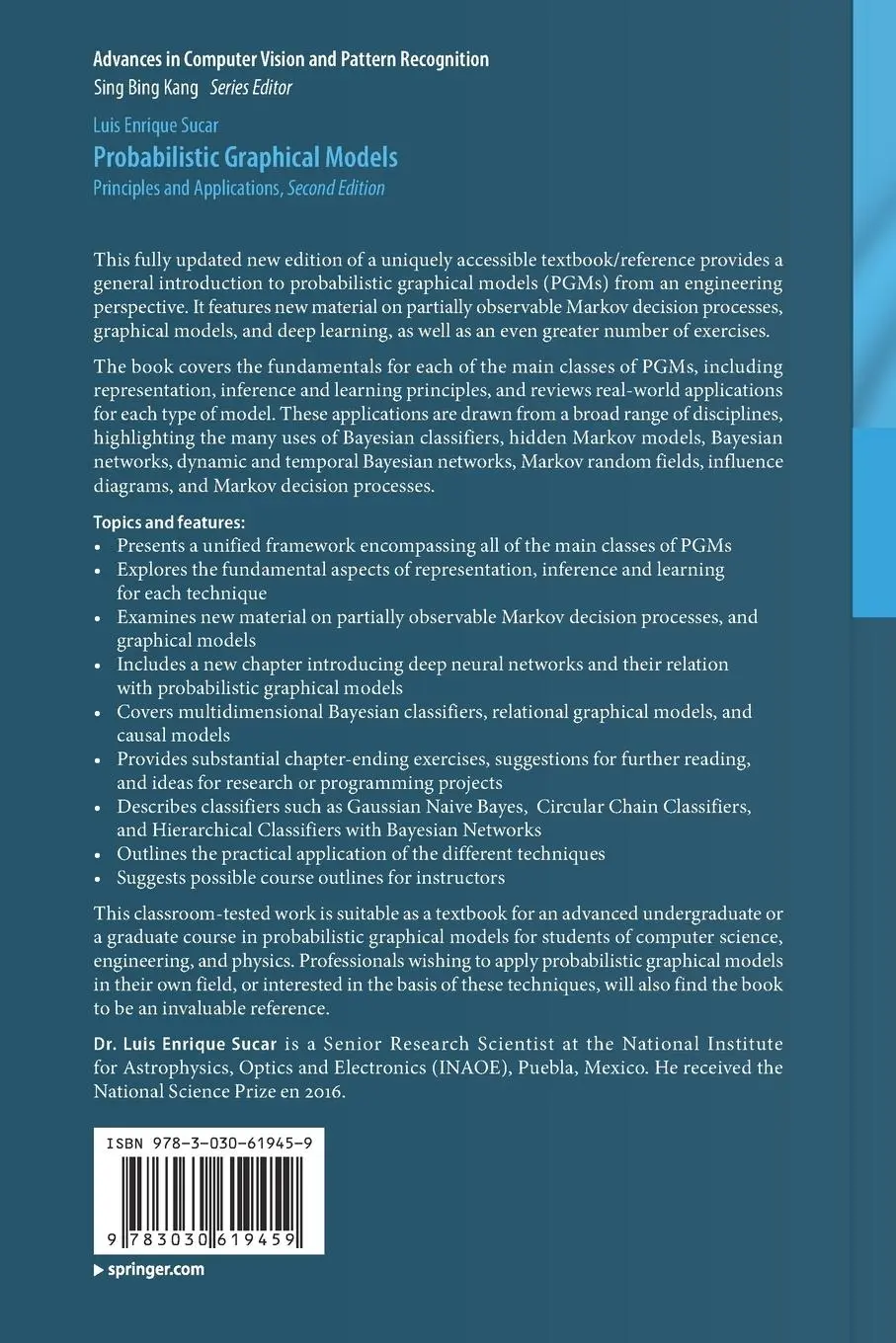 Rückseite: 9783030619459 | Probabilistic Graphical Models | Principles and Applications | Sucar