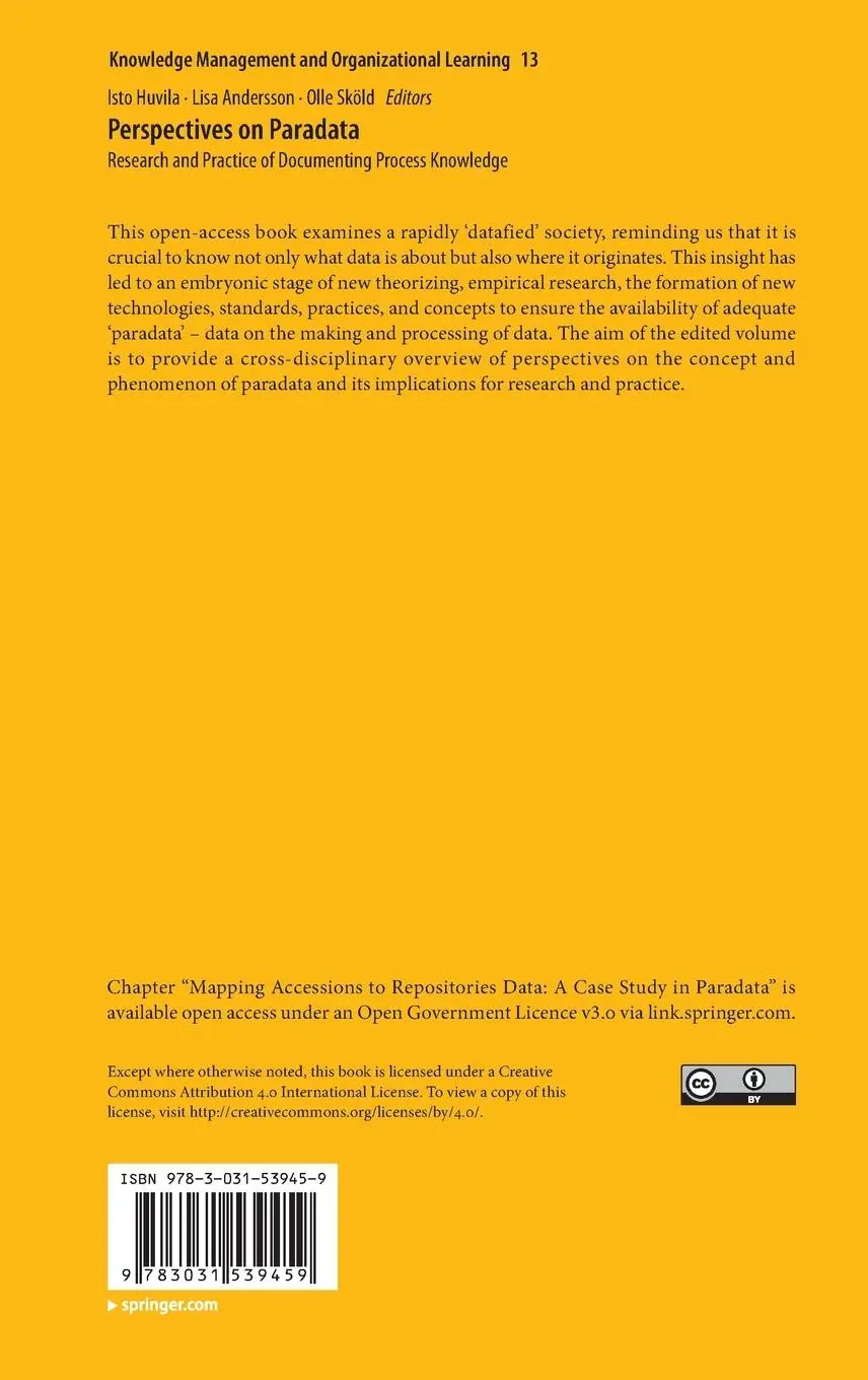 Rückseite: 9783031539459 | Perspectives on Paradata | Isto Huvila (u. a.) | Buch | xi | Englisch